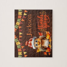 Personalized Thanksgiving Child Name Puzzle 