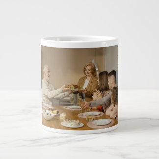 Personalized Thanksgiving family photo Extra Grote Beker