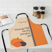 Personalized Thanksgiving Family Pumpkin Chef-ful Schort
