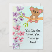 Personalized Therapist Client Blue Pastel Floral Bedankkaart (Voorkant)