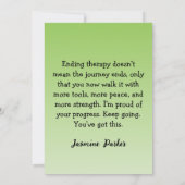 Personalized Therapist Client Green Eucalyptus  Bedankkaart (Achterkant)