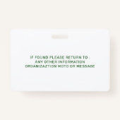 Personalized Therapy Animal Dog Photo ID Badge (Dos)