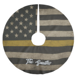 Personalized Thin Gold Line 911 Dispatcher Kerstboom Rok