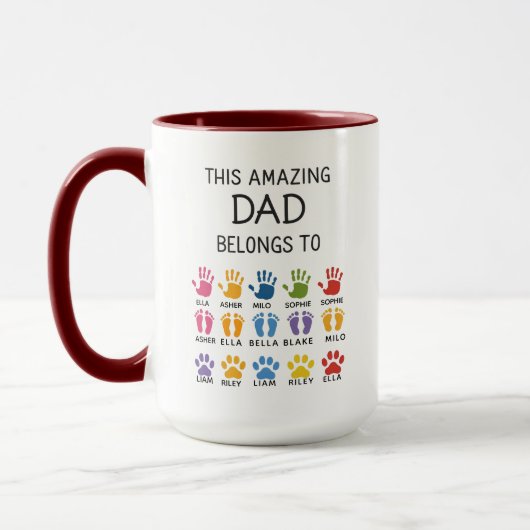 Personalized This Amazing Dad Belongs To | Custom  Mok (Links)