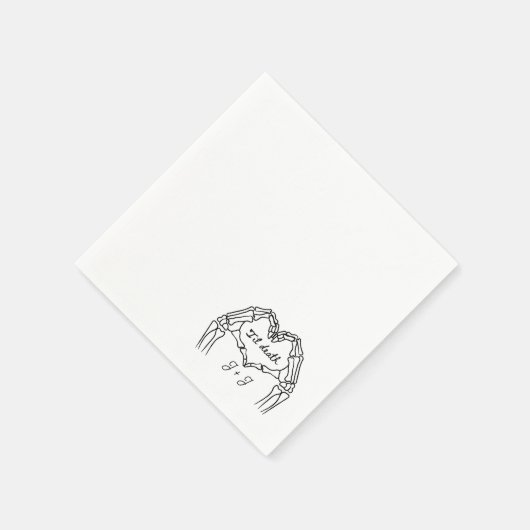 Personalized ’Til Death Wedding Shot Glass Servet (Hoek)