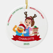 Personalized Toddler Ornament, Ms. Rachel Ornament (Voorkant)