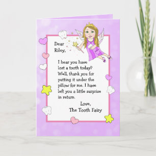 Personalized Tooth Fairy Card Kaart