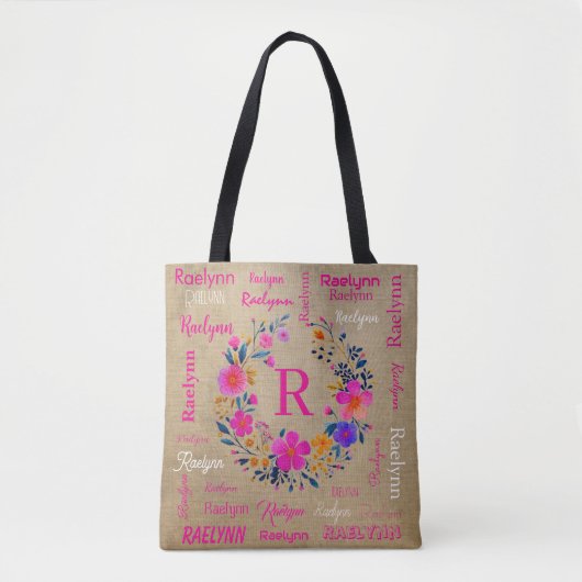Personalized Tote Add Your Name  Draagtas (Voorkant)