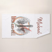 Personalized towel Rock and Roll, guitare  (Serviette de bain)