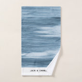 Personalized Towel Set, Shaded Blue Ombre, Elegant (Serviette à main)