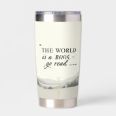 Personalized Travel Motivation Quote | The World  Geïsoleerde Drinkbeker (Achterkant)