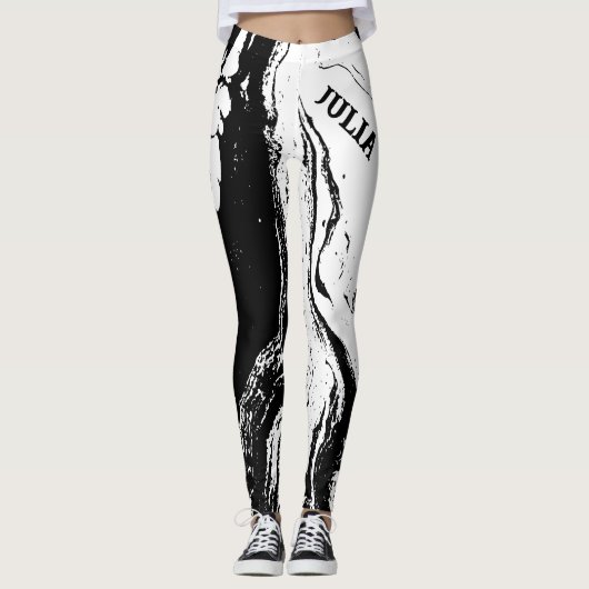 Personalized Trendy Abstract Design Leggings (Devant)