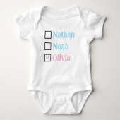 Personalized Triplets Gift, Custom Triplet Babies  Romper (Voorkant)