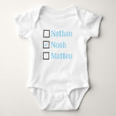 Personalized Triplets Gift, Custom Triplet Babies Romper (Voorkant)