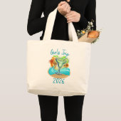 Personalized Tropical Island Grote Tote Bag (Voorkant (product))