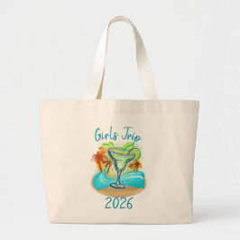 Personalized Tropical Island Grote Tote Bag