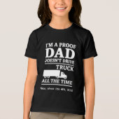 Personalized Trucker Dad Kids Shirt (Voorkant)