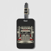 Personalized Trucking 18 Wheeler BIG RIG Trucker Bagagelabel (Voorkant (verticaal))