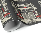 Personalized Trucking 18 Wheeler BIG RIG Trucker Cadeaupapier (Rol Hoek)