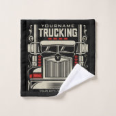 Personalized Trucking 18 Wheeler BIG Trucker (Gant de toilette)