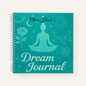 Personalized Turquoise Dream Journal Notebook (Devant)