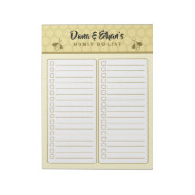 Personalized Two Column Honey Do List Notepad