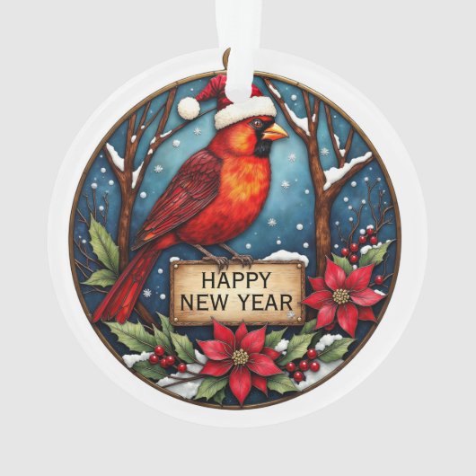 Personalized Two-Sided Cardinal Ornament (achterkant)