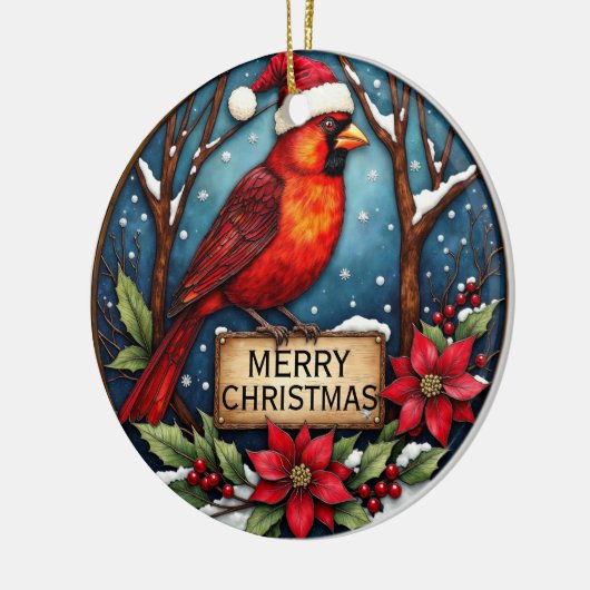Personalized Two-Sided Cardinal Ornament (Links)