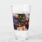 Personalized Two Sided Family Christmas Photo Glas (Achterkant)