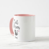 Personalized Two-Tone Cat Mom Mug (Devant gauche)