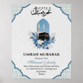 Personalized Umrah Mubarak Islamic Wall Art Poster (Voorkant)