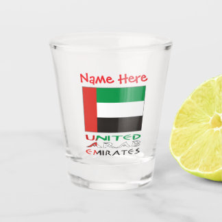 Personalized United Arab Emirates Flag Shot Glas