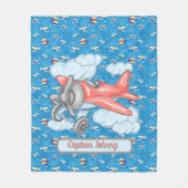 Personalized Up Up And Away Fleece Blanket Deken (Voorkant)