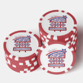 Personalized USA 250–Patriotic Retro Marquee Poker Chips (Opstapeling)