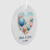 Personalized Valentine Anniversary Seashell Heart (devant)