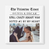 Personalized Valentine Newspaper Magneet (Voorkant)