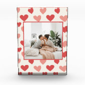 Personalized Valentine Photo Heart Acrylic Block Fotoblokken (Voorkant)