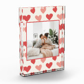Personalized Valentine Photo Heart Acrylic Block Fotoblokken (Links)