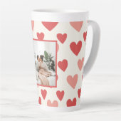 Personalized Valentine Photo Heart Latte Mug (Angle droit)