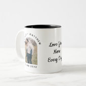 Personalized Valentine Photo Mug Tweekleurige Koffiemok (Voorkant links)