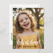 Personalized Valentine Photo Postcard Feestdagenkaart (Voorkant / Achterkant)