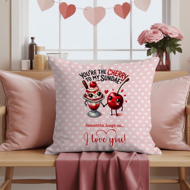 Personalized Valentine Pillow Food Humor Kussen (Personalized Valentine Pillow Food Humor)