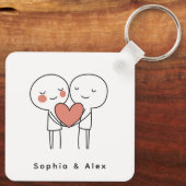 Personalized Valentine’s Couple Matching Keychain (Achterkant)