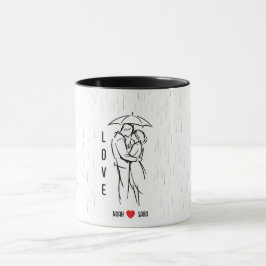 Personalized Valentine’s Day Mug with Custom Names Mok