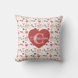 Personalized Valentine`s Day Throw Pillow Kussen
