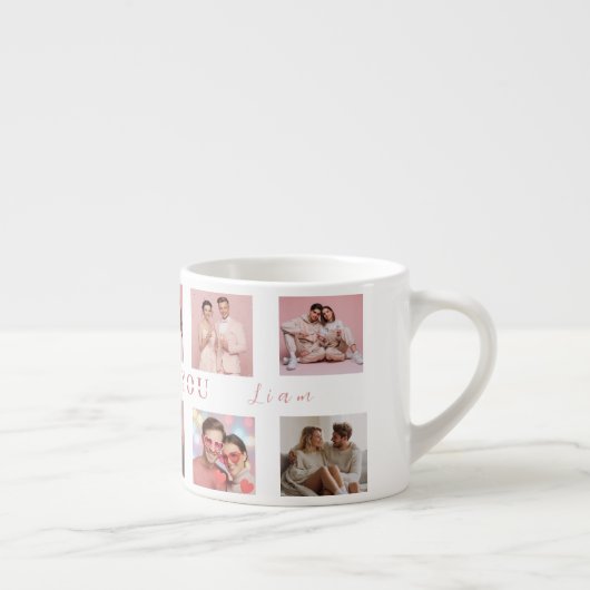 Personalized Valentine's Day Espresso Mug Photos Espresso Kop (Rechts)