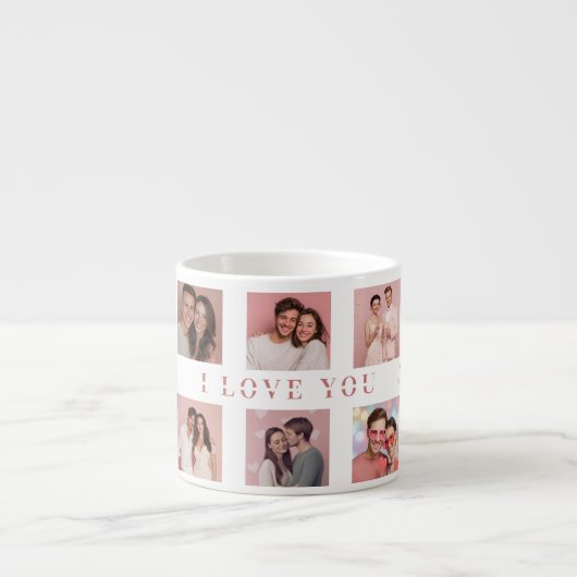Personalized Valentine's Day Espresso Mug Photos Kop (Voorkant)