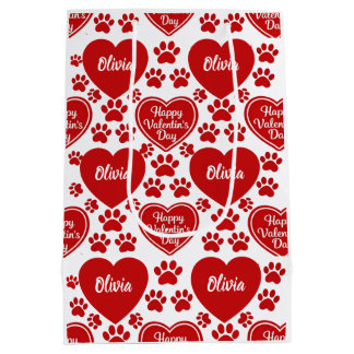 Personalized Valentine's Day Gift Bag  Medium Cadeauzakje