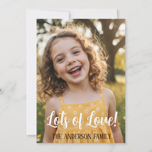 Personalized Valentines Day Photo  Kaart (Voorkant)