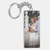 Personalized Valentine's Day Photo Love Script Sleutelhanger (Voorkant Links)